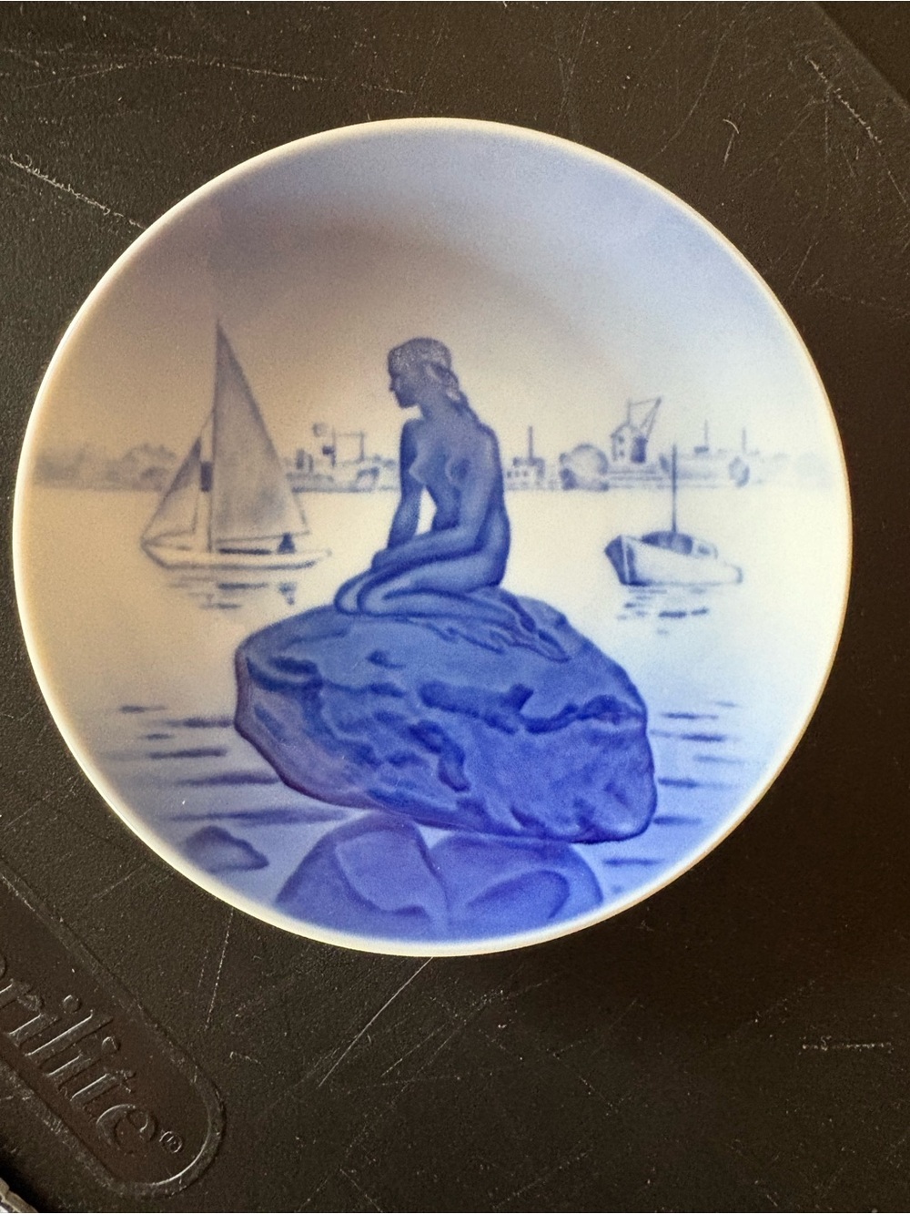 Royal Copenhagen Blue and White Mermaid Plate